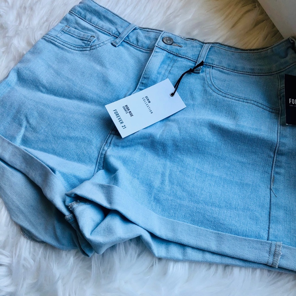 NWT high rise denim shorts